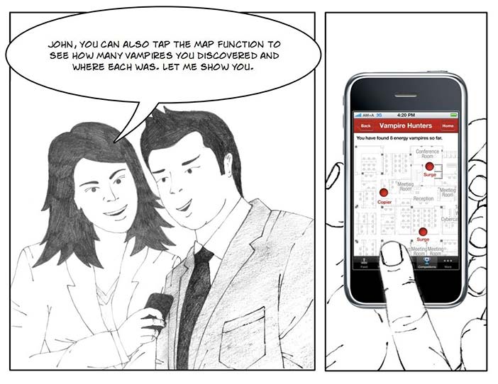 Vampire Hunter storyboard - map view.
