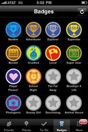 Foursquare awards badges