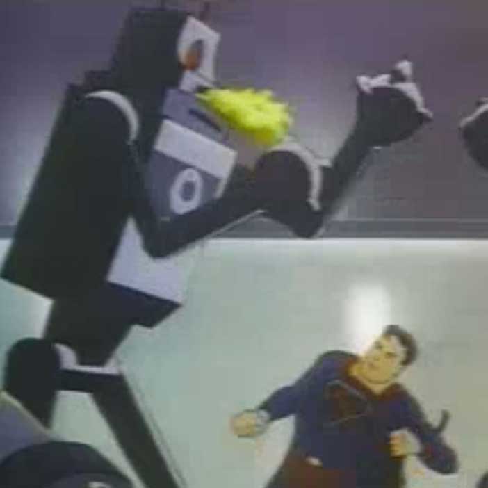 A Cartoon Robot in Superman