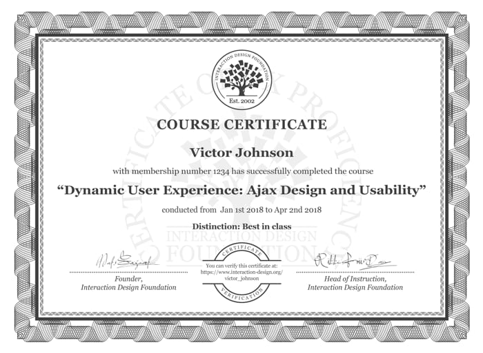Course Certificate