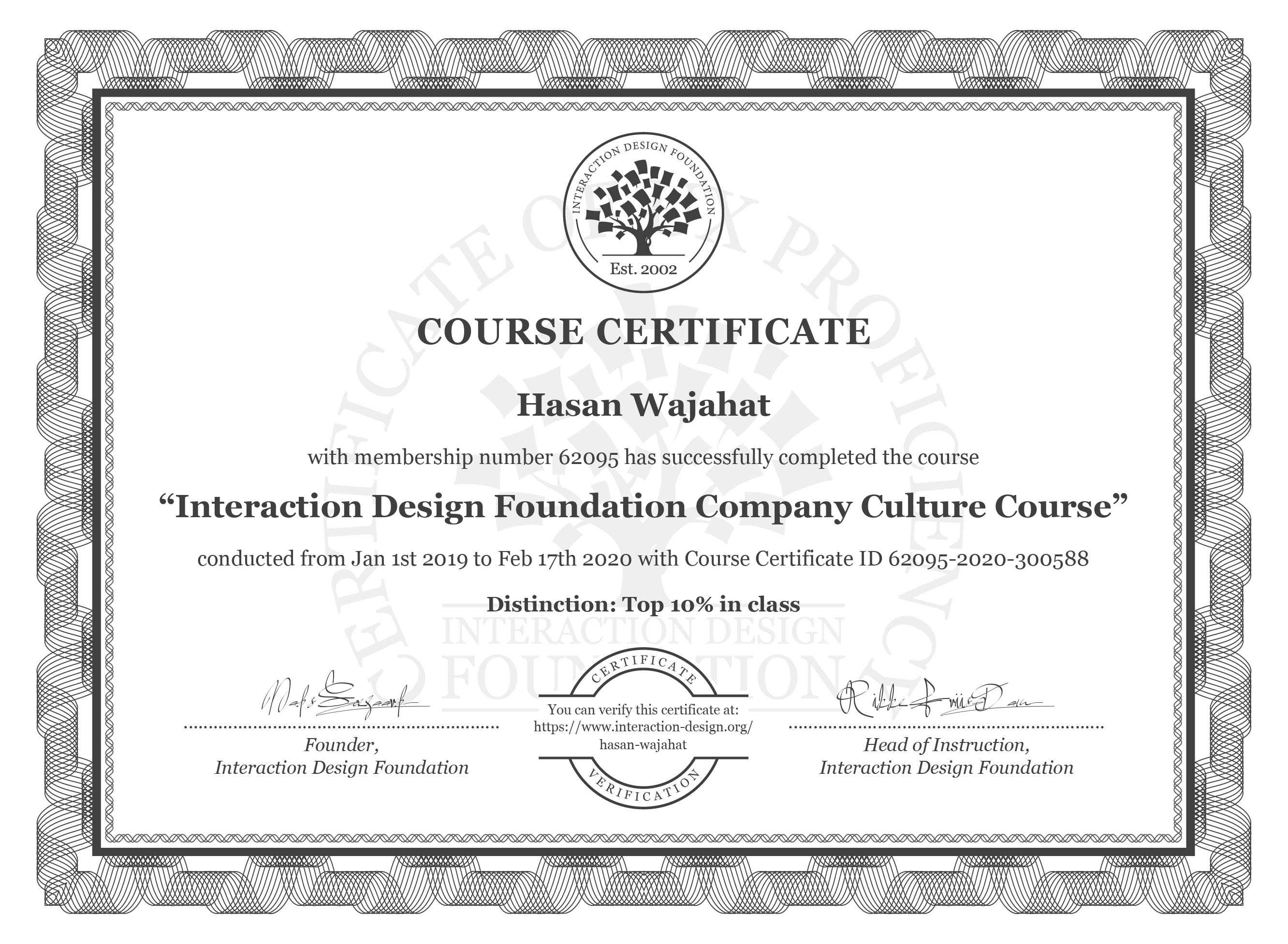 Course Certificate