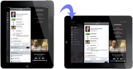 An iPad switching orientation of the screen is a good example of context-aware computing