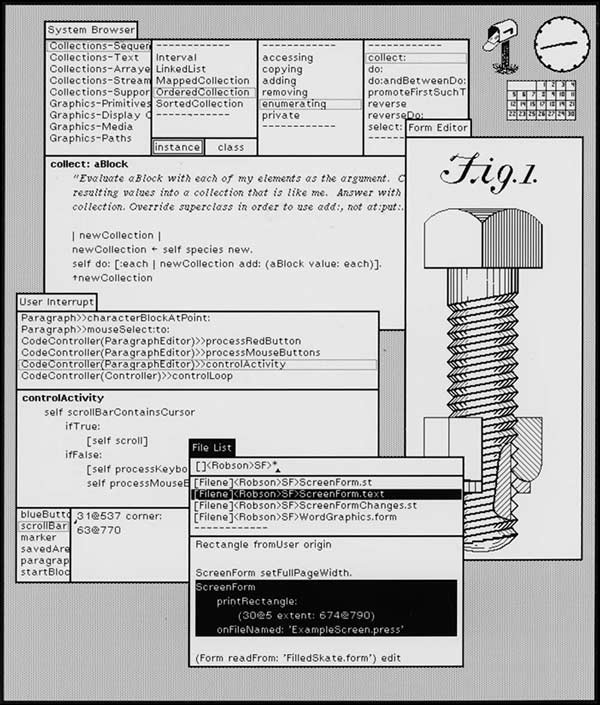 Smalltalk was a programming language and environment project in Xerox Palo Alto Research Center in the 1970s. The work of a handful of people, it became the direct antecedent for the modern graphical 