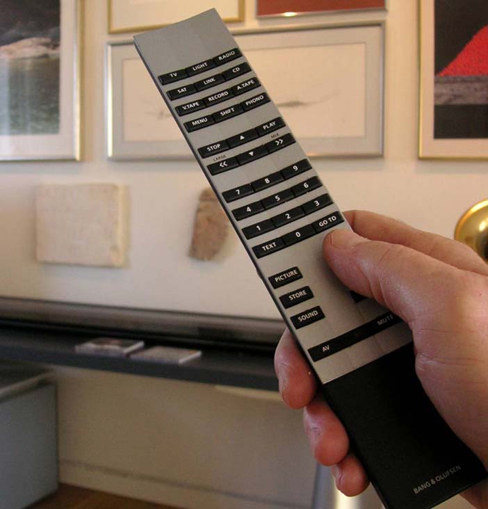 The B&O remote control - heavy seems to mean sturdy