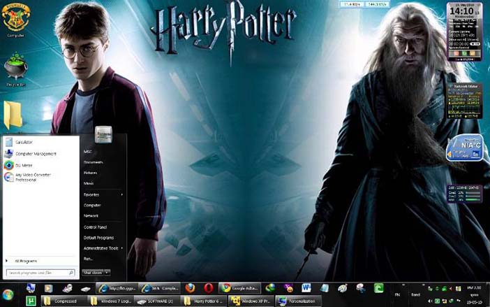 Aesthetics as an extension of the Self: Harry Potter skin for the Windows 7 operating system