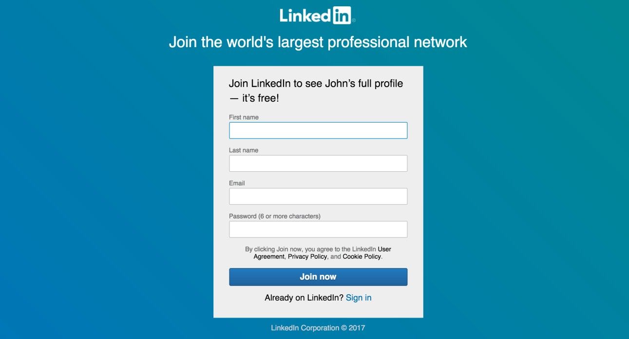 LinkedIn Login / Sign up Page  Login page design, Login design, Sign up  page