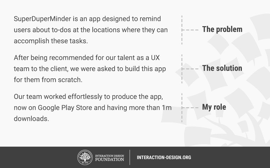 how to structure a ux case study