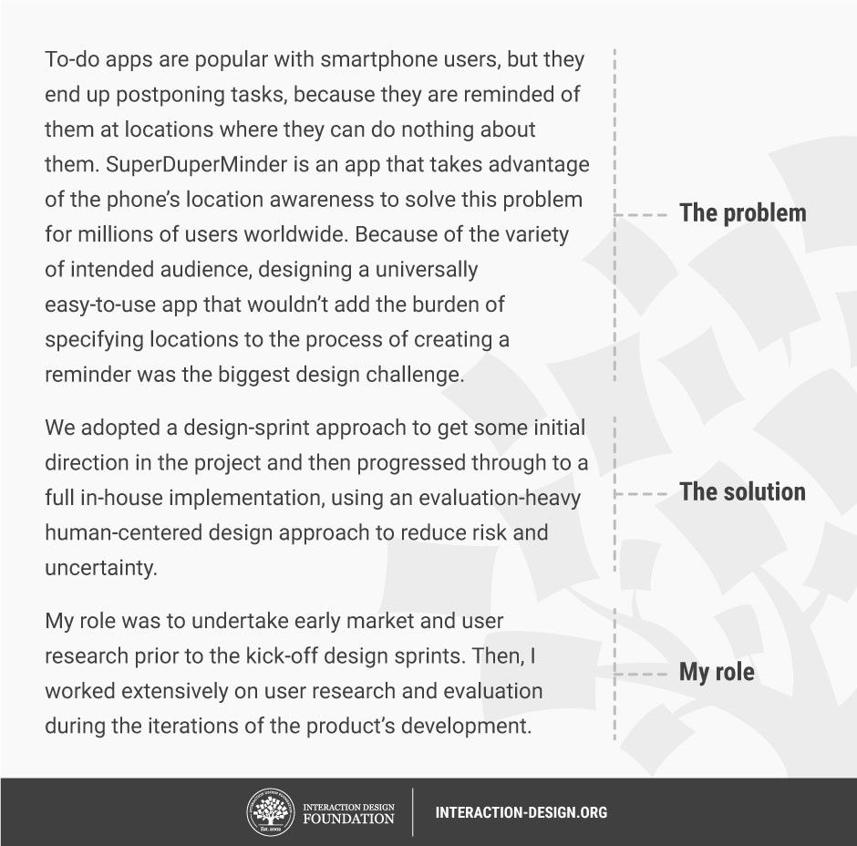 how to structure a ux case study