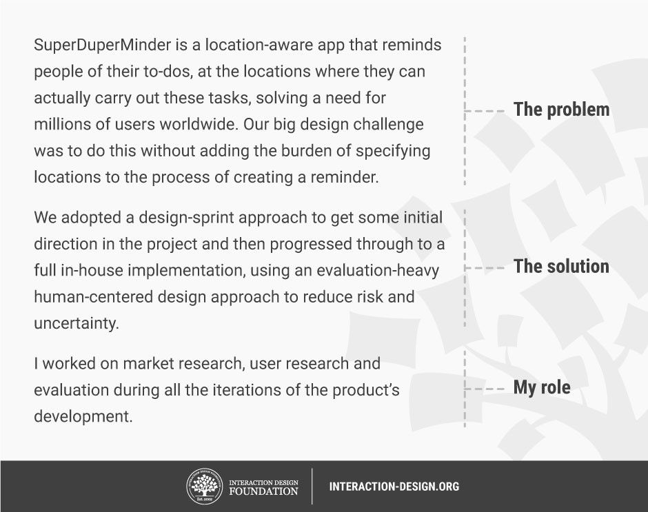 how to structure a ux case study