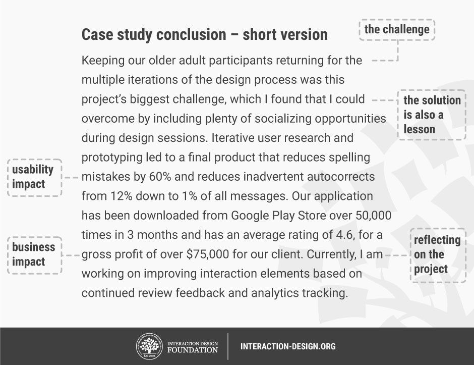 example conclusion in case study