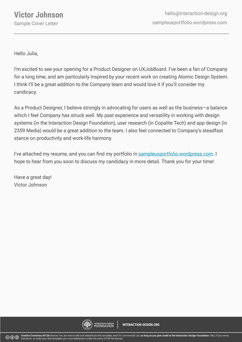 sample cover letter for ui ux designer