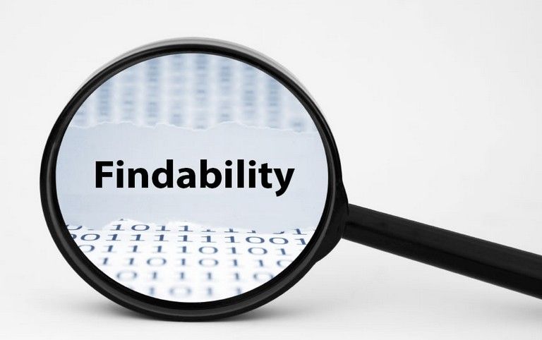 findability search magnifying glass