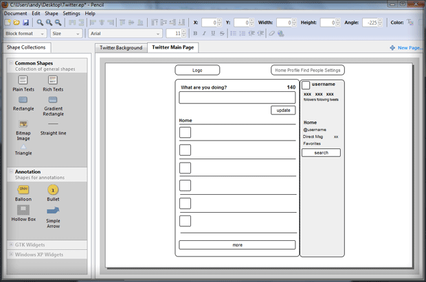 pencil wireframe