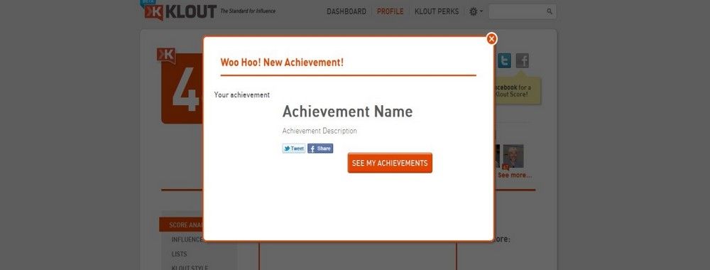 Display Achievements to Encourage Website Usage