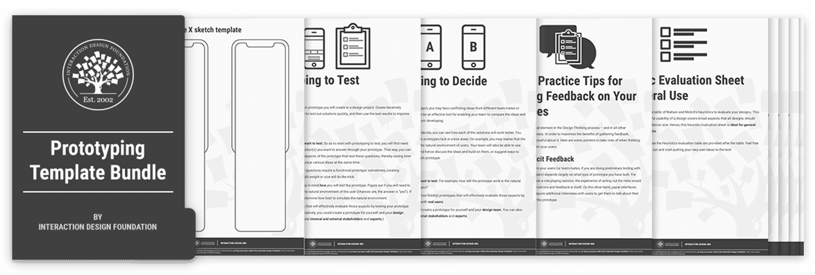 Bundle of 7 Prototyping templates