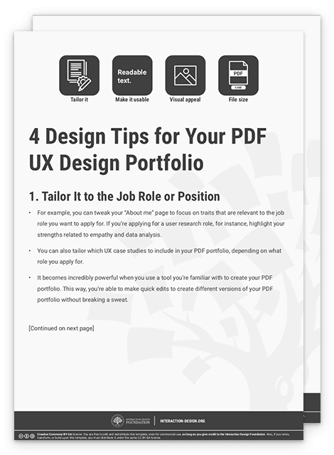 How to Create a PDF UX Design Portfolio | Interaction ...