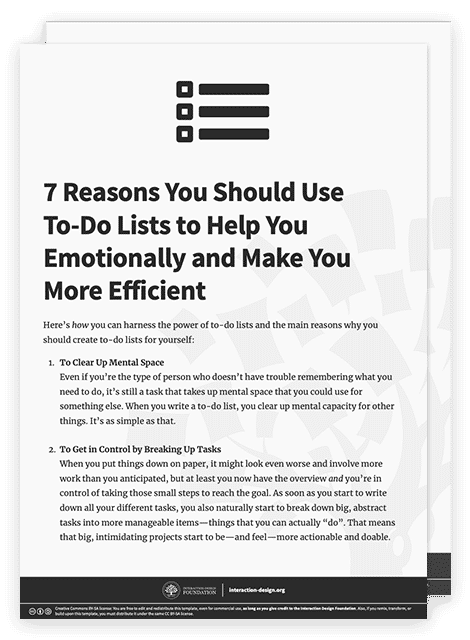 How To Harness The Power Of To Do Lists In Your Short Term Time Management Plans Interaction Design Foundation